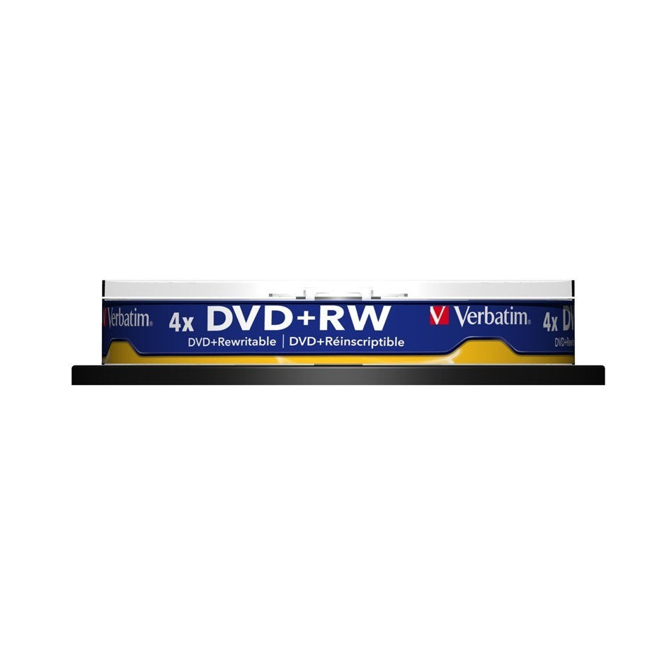 Verbatim DVD+RW 4.7GB 4X 120min Rewritable Disc [10pcs]