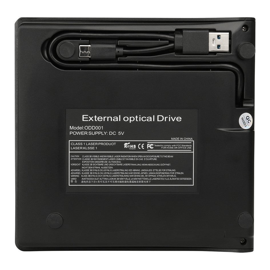 Verbatim External Slim Blu-ray Writer with USB-C/A BD DVD CD Burner Portable Drive