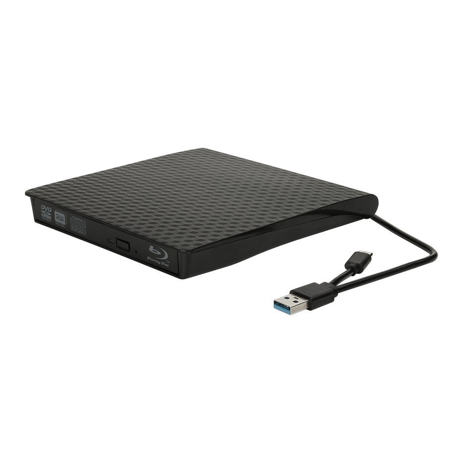Verbatim External Slim Blu-ray Writer with USB-C/A BD DVD CD Burner Portable Drive