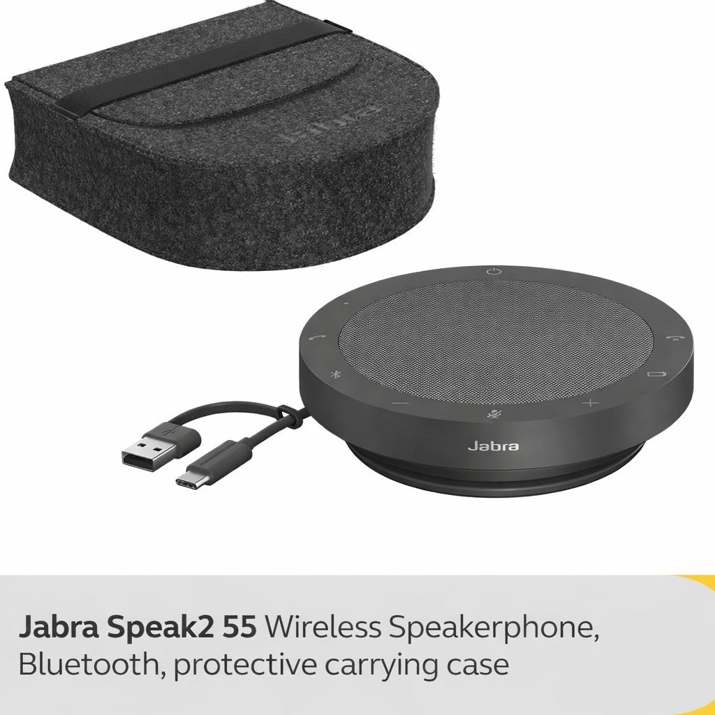 Jabra Speak2 55 MS / UC Bluetooth Speakerphone USB-C/A 4 Mics 12Hr Battery