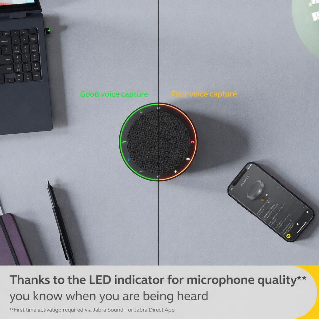 Jabra Speak2 75 Wireless MS Speakerphone [USB-A/C] Bluetooth 8 Mics 32Hr Battery