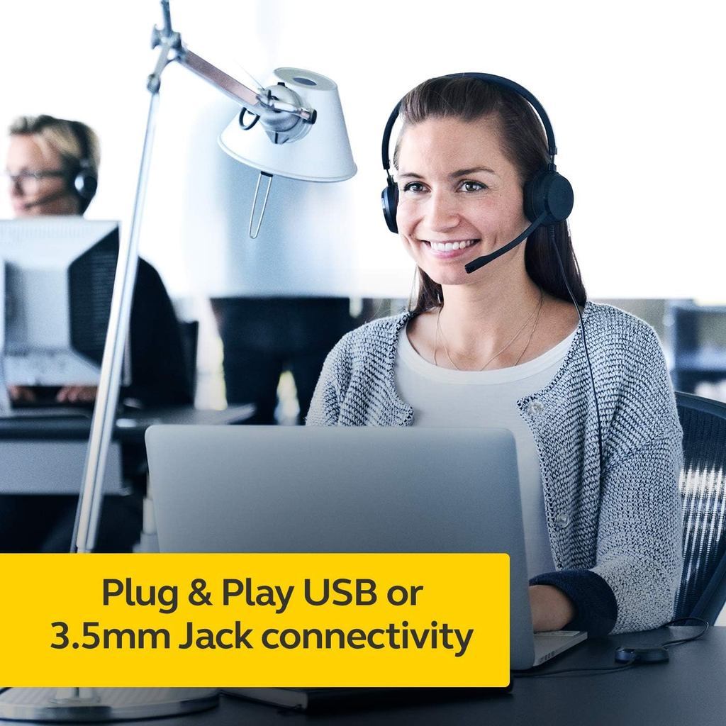 Jabra Evolve 30 II UC Stereo USB Headset 3.5mm Noise Cancelling with Mic HD Audio