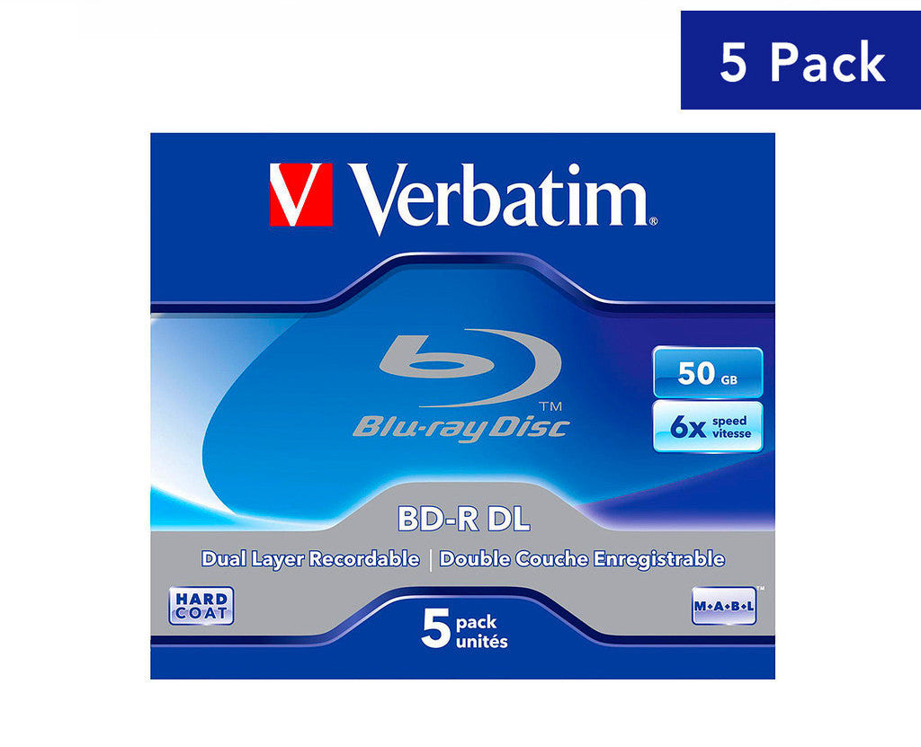 Verbatim BD-R DL 50GB 6X Blu-ray Dual Layer Jewel Case [5pcs]