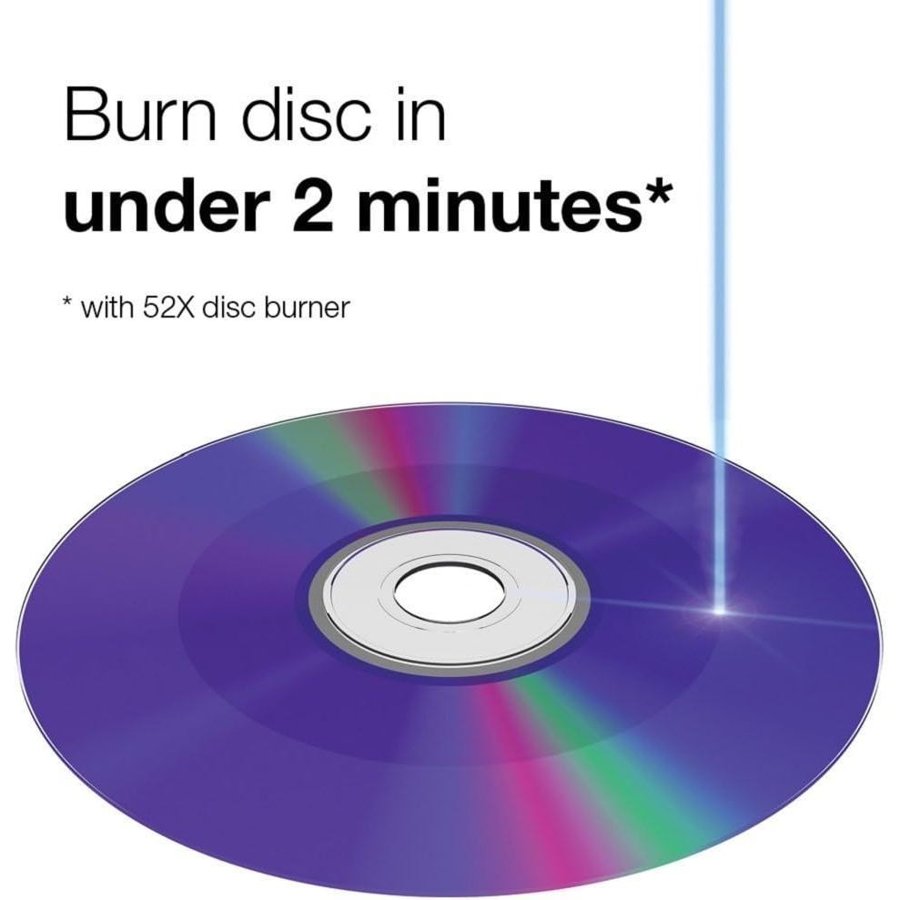 Verbatim CD-R Printable Silver Surface 700MB 52X 80min Inkjet Disc [50 Pcs]