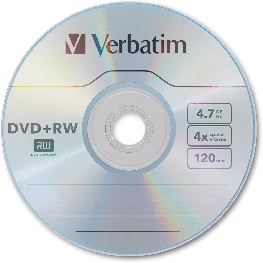 Verbatim DVD+RW 4.7GB 4X 120min Rewritable Disc [10pcs]