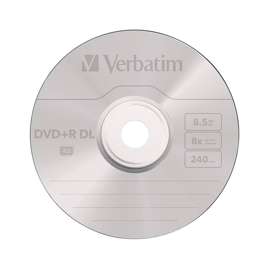 Verbatim DVD+R DL 8.5GB 8X Dual Layer 240min Blank Recordable Disc [10pcs]