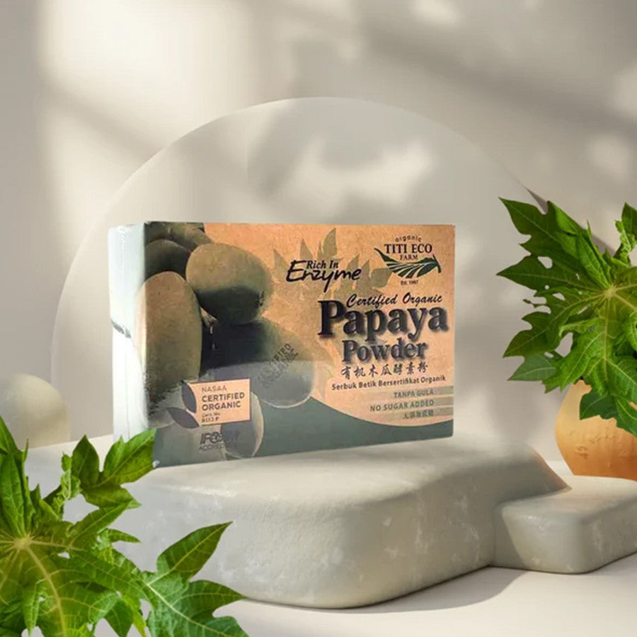Titi Eco Farm Certified Organic Papaya Powder with Papain Enzyme [Bottle/Sachets]
