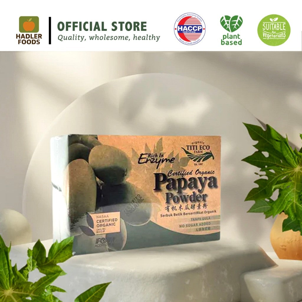 Titi Eco Farm Certified Organic Papaya Powder with Papain Enzyme [Bottle/Sachets]