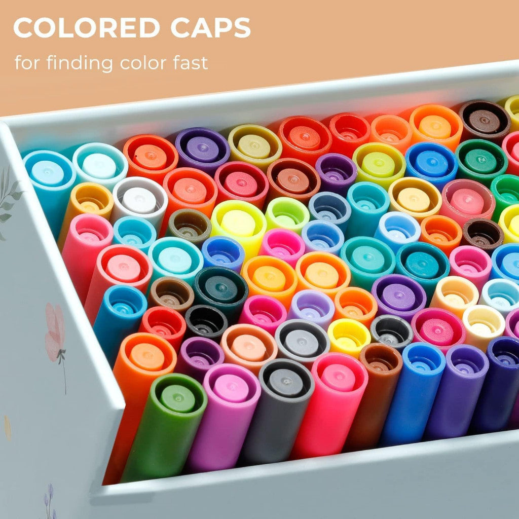 Ohuhu Water Based Dual Tips Markers with Carrying Case [60 - 160]