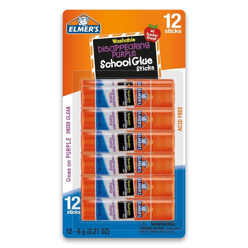 Elmer's Disappearing Purple Glue Stick 6g [12 Pack]