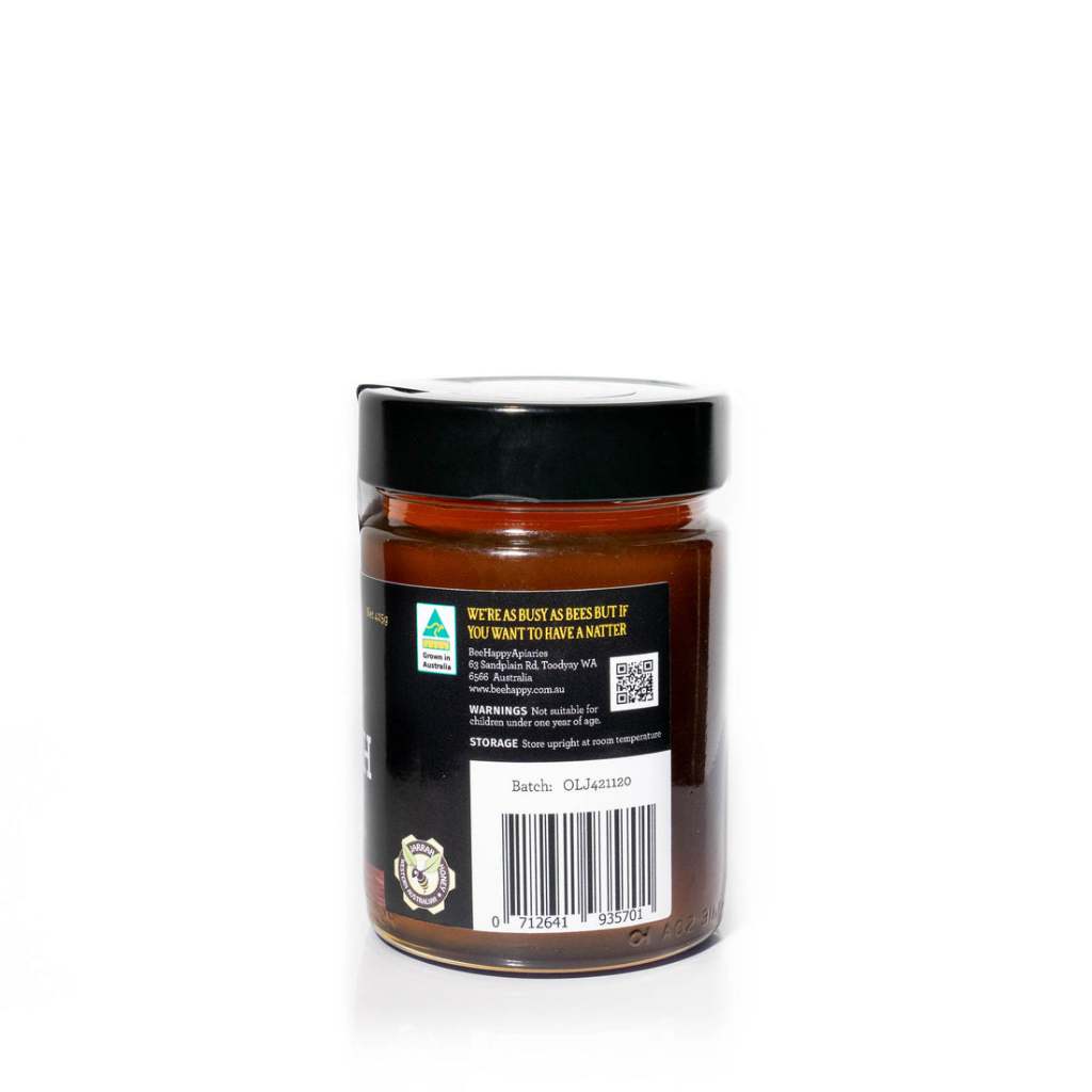 Certified Organic Jarrah TA35+ Active Honey from Western Australia by Bee Happy® Apiaries [275/425g]