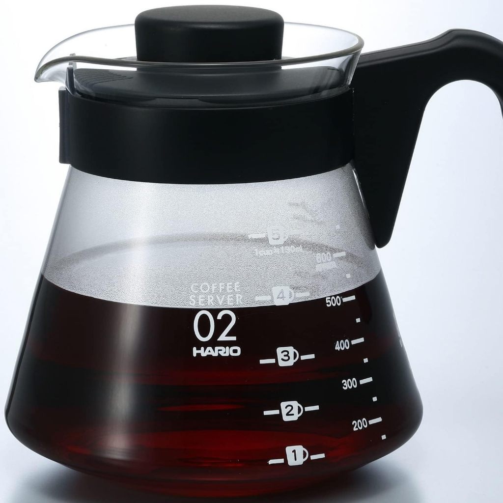 Hario V60 Glass Coffee Server in Black Size 02 [700 ml]