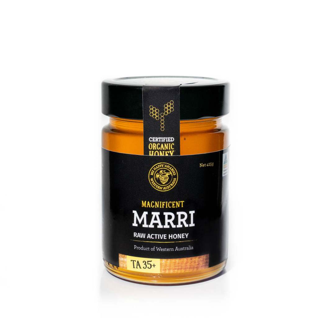 Certified Organic Marri TA35+ Active Honey from Western Australia by Bee Happy® Apiaries [275/425g]