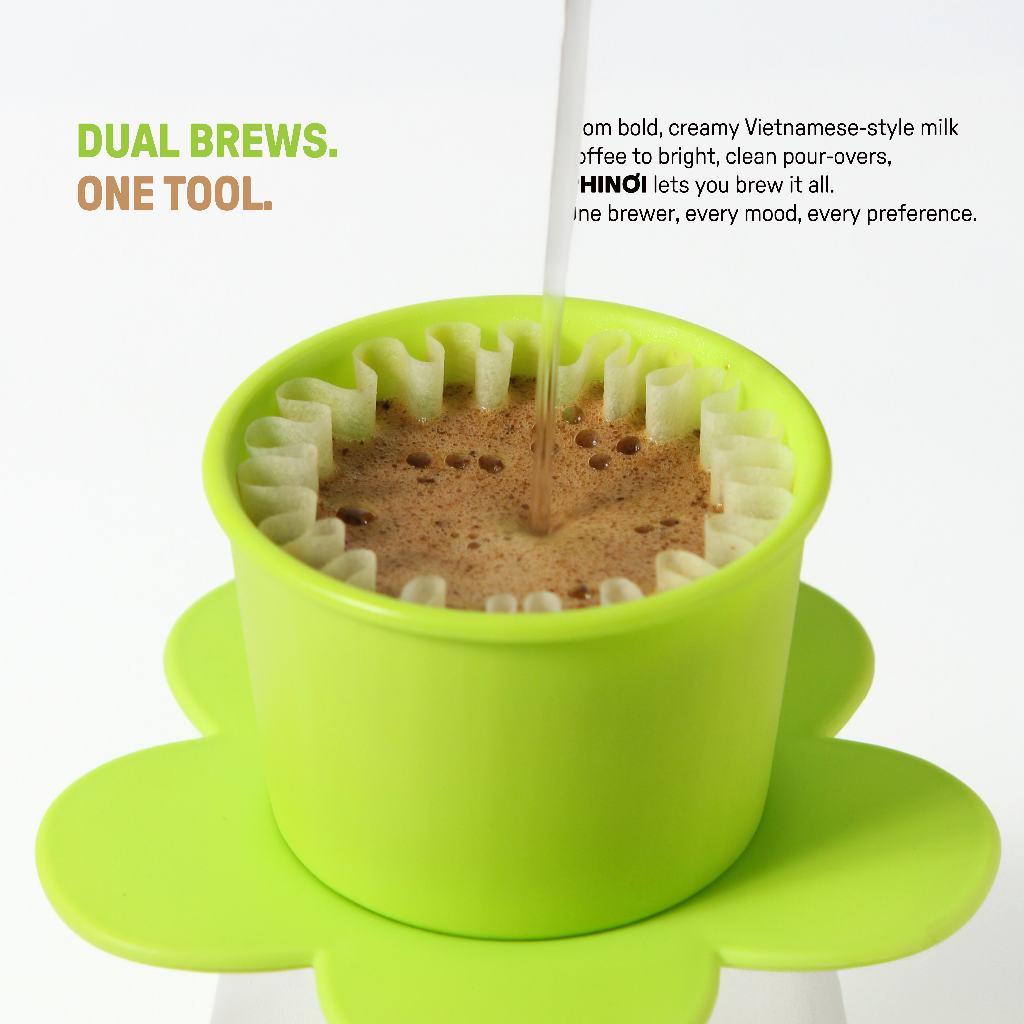 The Phinoi Coffee Dripper Modern Vietnamese Pour Over 1 - 2 Cups [Neon Green]