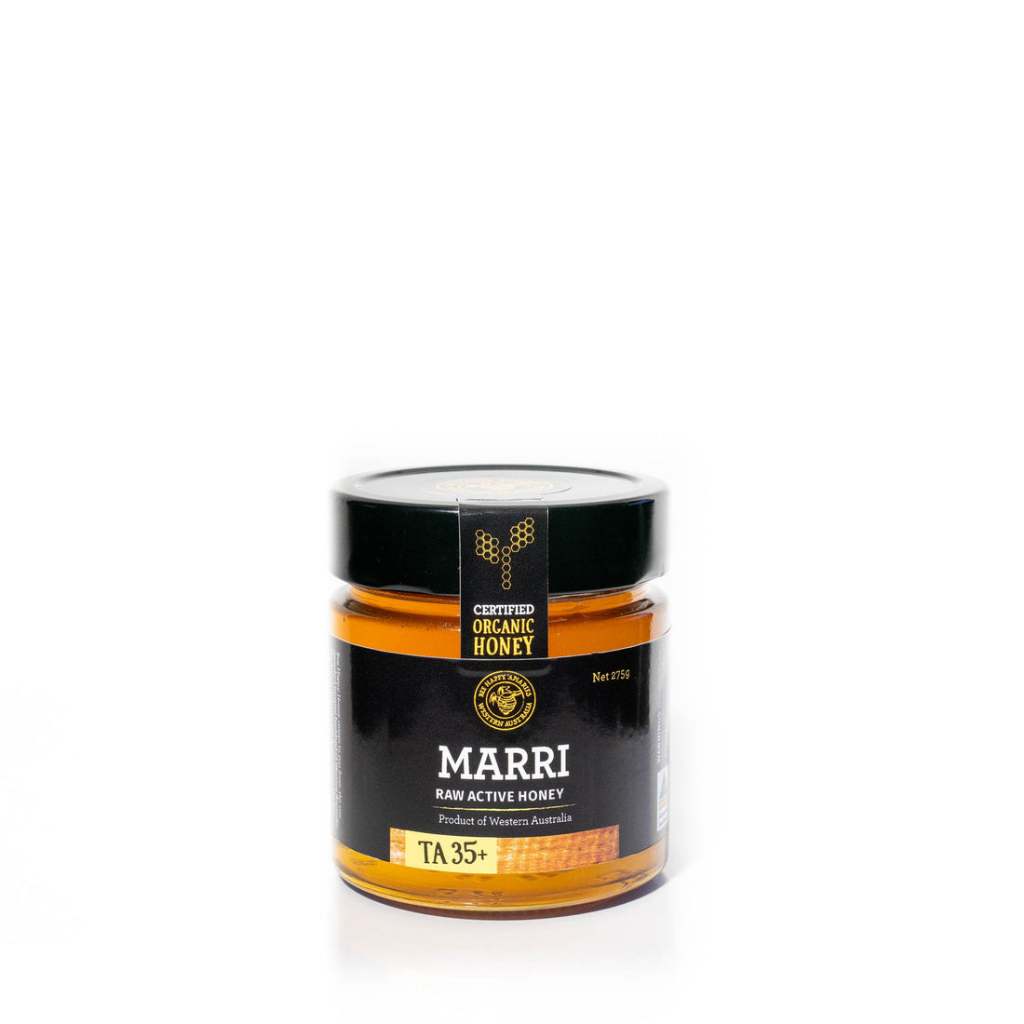 Certified Organic Marri TA35+ Active Honey from Western Australia by Bee Happy® Apiaries [275/425g]
