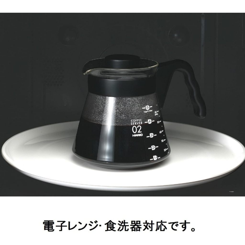 Hario V60 Glass Coffee Server in Black Size 02 [700 ml]
