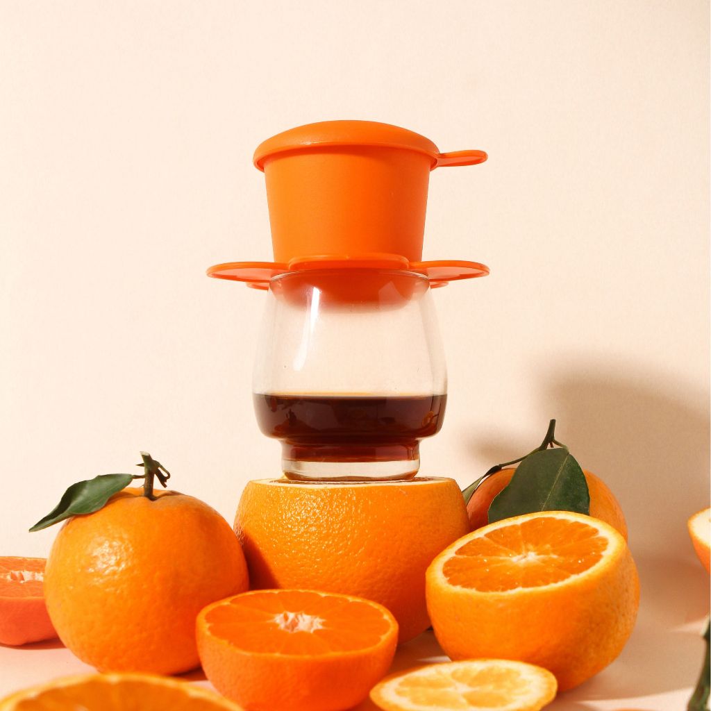 The Phinoi Coffee Dripper Modern Vietnamese Pour Over 1 - 2 Cups [Orange]