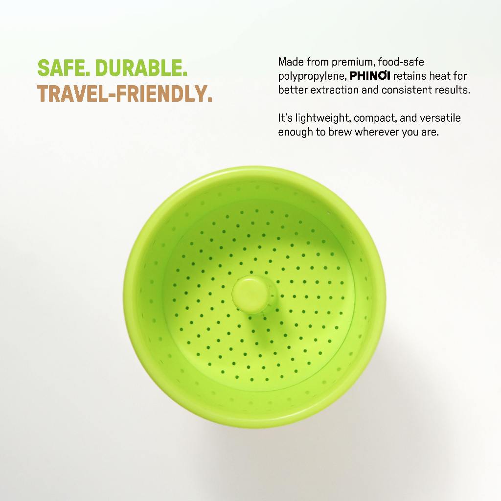 The Phinoi Coffee Dripper Modern Vietnamese Pour Over 1 - 2 Cups [Neon Green]