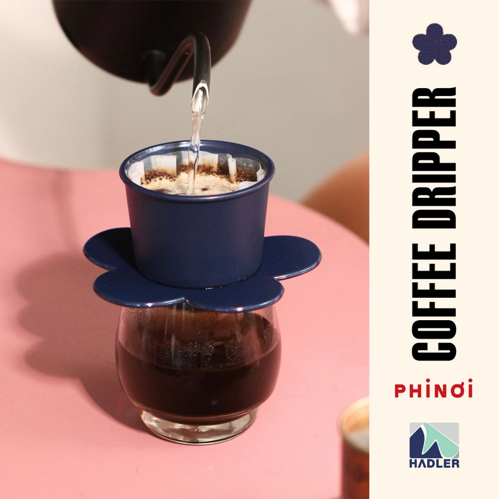 The Phinoi Coffee Dripper Modern Vietnamese Pour Over 1 - 2 Cups [Navy Blue]