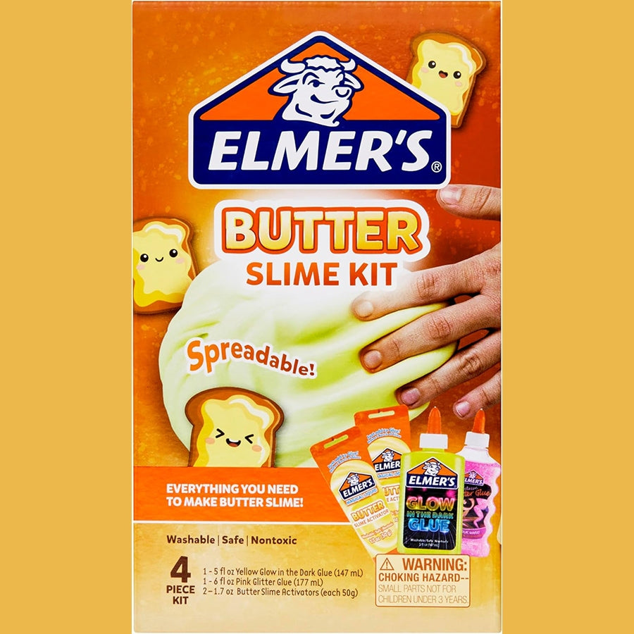 Elmer’s DIY Butter Slime Kit – Glow‑in‑the‑Dark & Glitter Edition [4 Piece Pack]