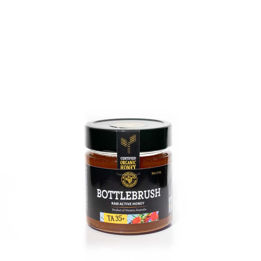 Certified Organic Bottlebrush TA35+ Active Honey from Western Australia by Bee Happy® Apiaries [275/425g]