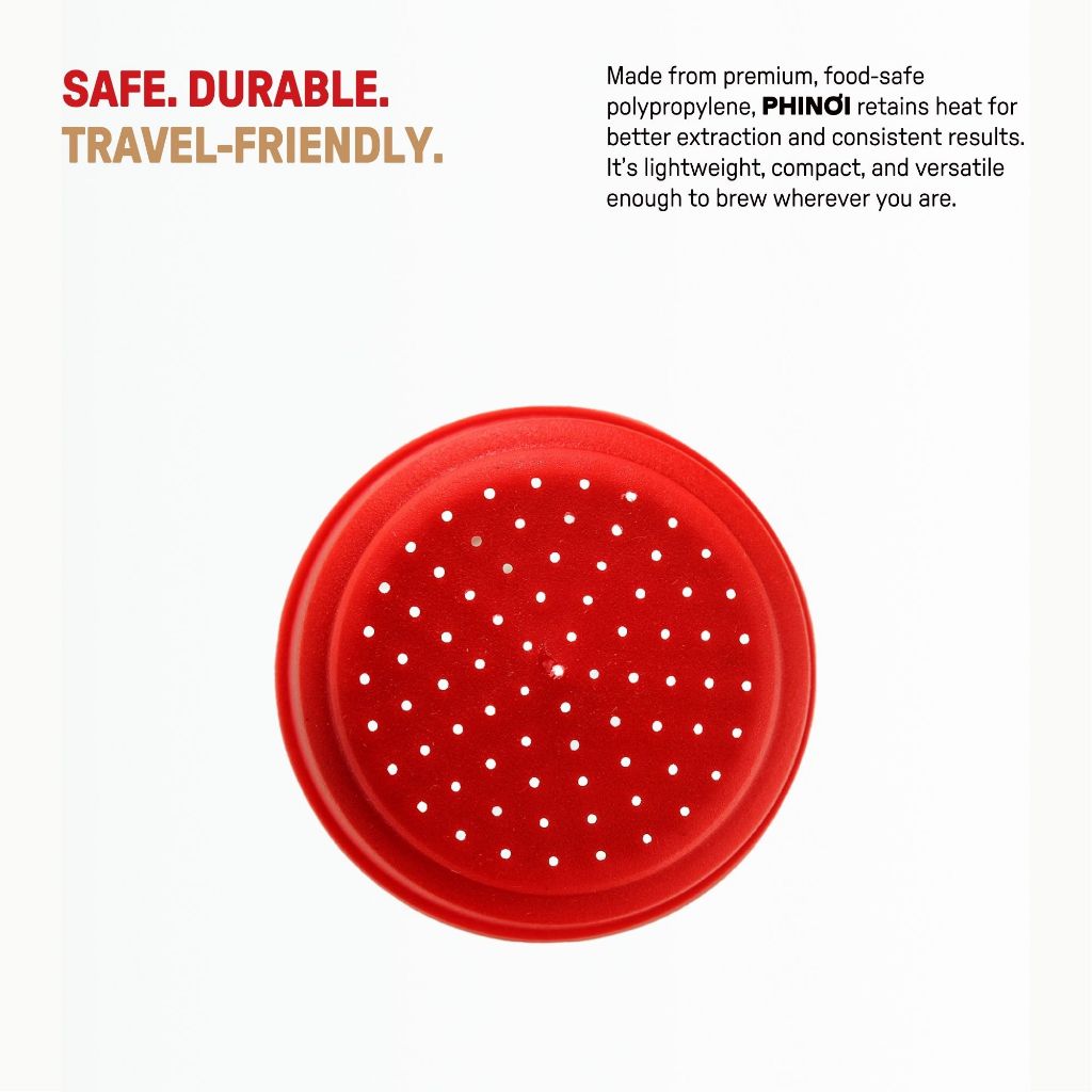 The Phinoi Coffee Dripper Modern Vietnamese Pour Over 1 - 2 Cups [Red]
