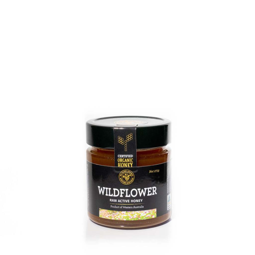 Certified Organic Wildflower Raw Active Honey from Western Australia by Bee Happy® Apiaries [275/425g]