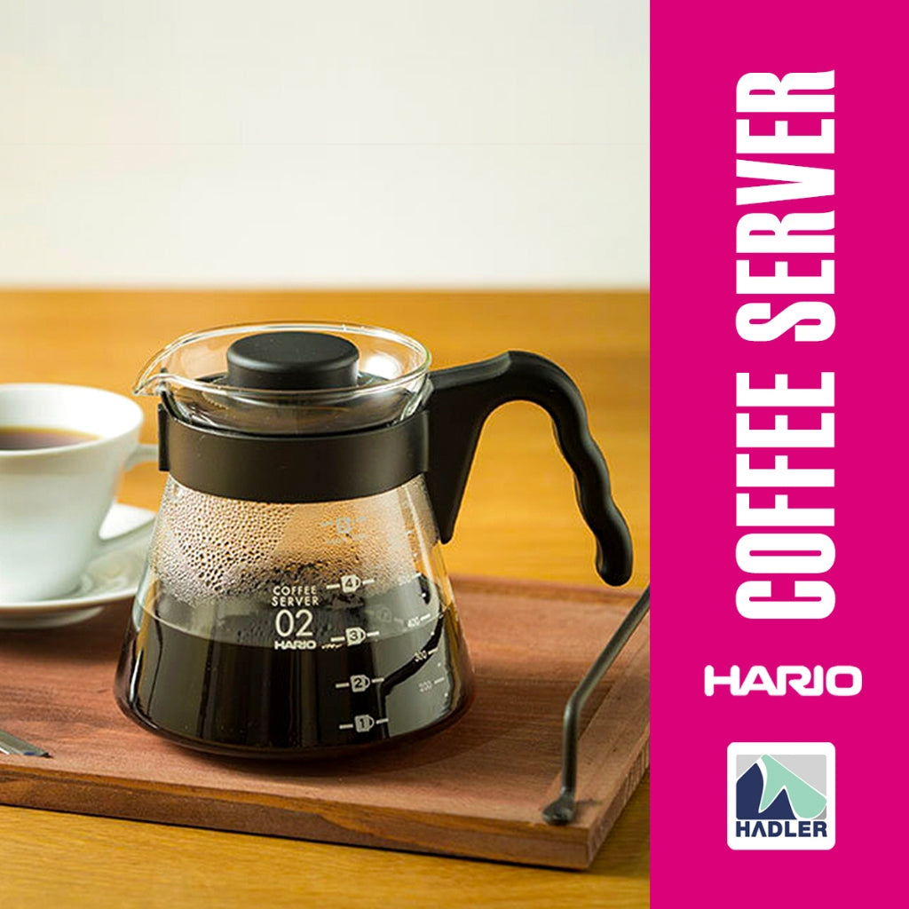 Hario V60 Glass Coffee Server in Black Size 02 [700 ml]