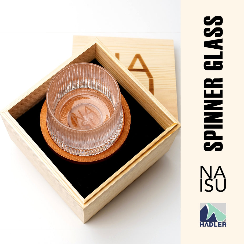 NAISU Spinner Glass – Sleek, Swirling Elegance for Drinsk with Spheres & Diamond Clear Ice