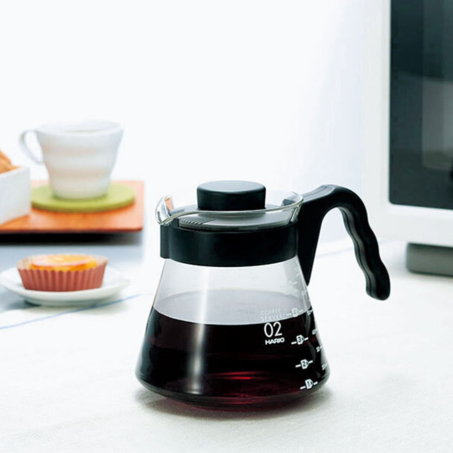 Hario V60 Glass Coffee Server in Black Size 02 [700 ml]