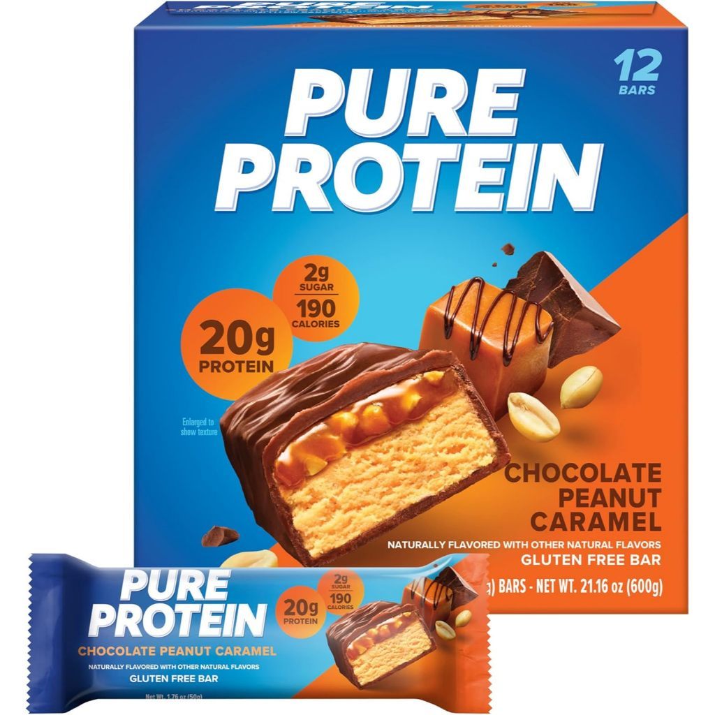 Pure Protein Bar [12pcs] Variety High Protein Snack Low Sugar Energy Muscle Fuel