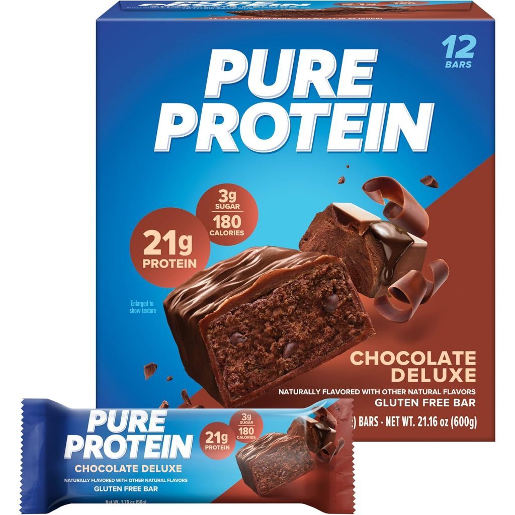 Pure Protein Bar [12pcs] Variety High Protein Snack Low Sugar Energy Muscle Fuel
