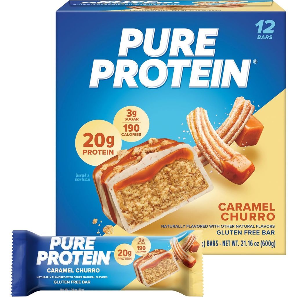Pure Protein Bar [12pcs] Variety High Protein Snack Low Sugar Energy Muscle Fuel