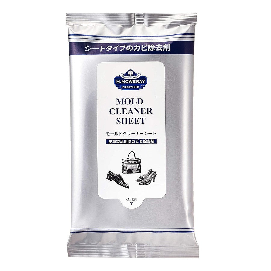 M.Mowbray Prestige Mold Cleaner Sheets [10pcs] Leather Mold Remover Wipes Shoes Bags