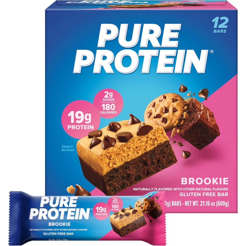 Pure Protein Bar [12pcs] Variety High Protein Snack Low Sugar Energy Muscle Fuel
