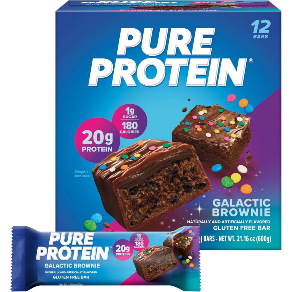 Pure Protein Bar [12pcs] Variety High Protein Snack Low Sugar Energy Muscle Fuel