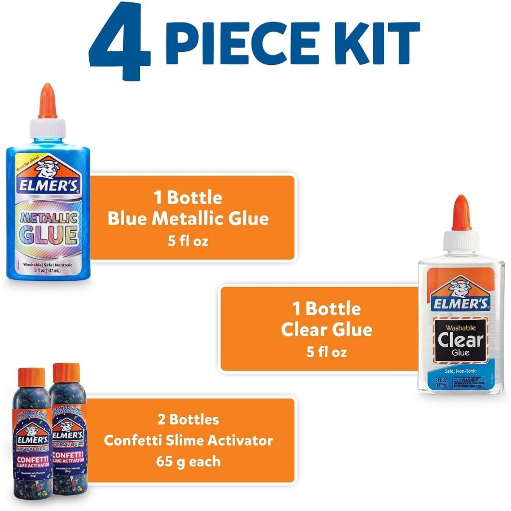Elmer’s Confetti Slime Kit Starter Pack [4 Piece Pack]