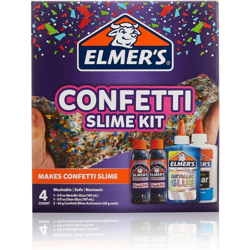 Elmer’s Confetti Slime Kit Starter Pack [4 Piece Pack]
