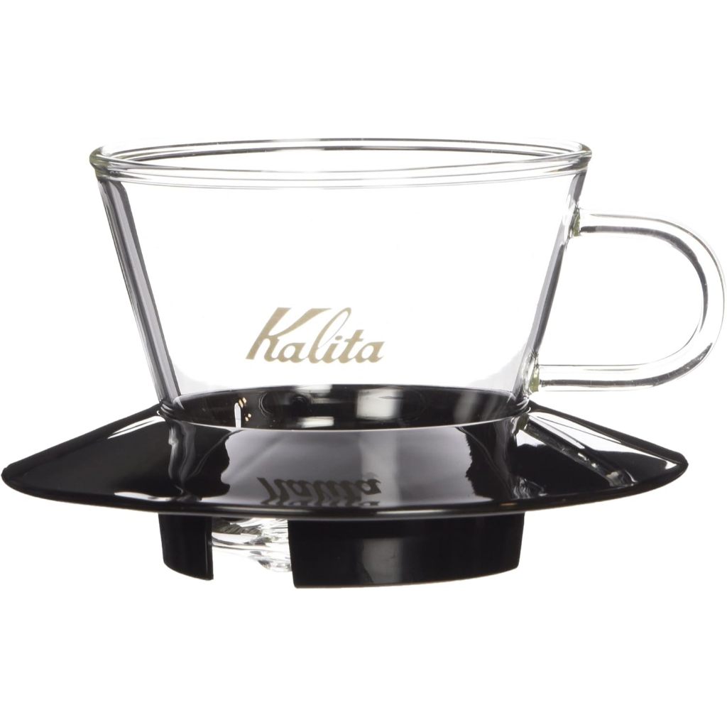 Kalita Wave Pour Over Coffee Dripper – Size 155 / 185, Heat-Resistant Glass, Black