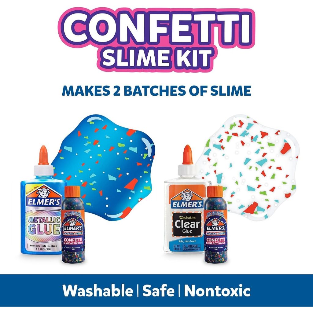 Elmer’s Confetti Slime Kit Starter Pack [4 Piece Pack]