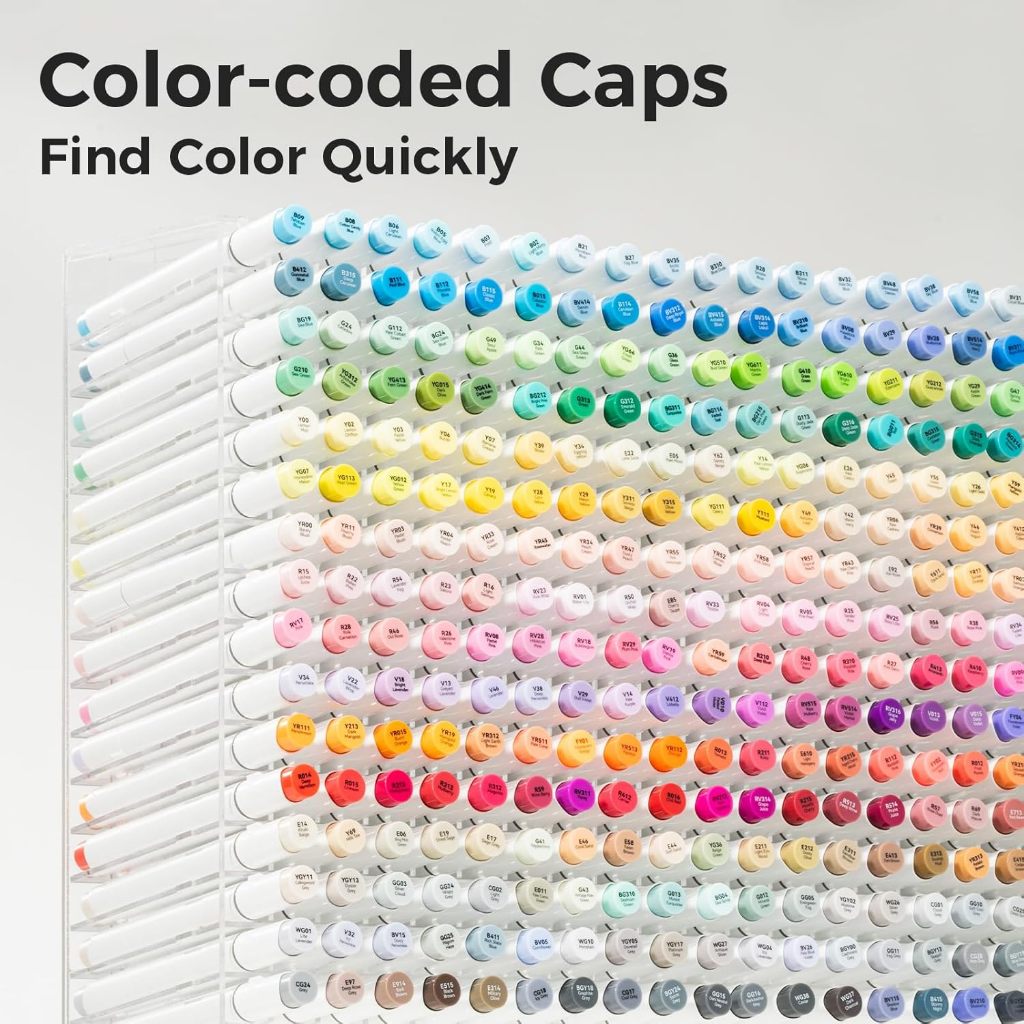 Ohuhu 216 Alcohol Brush Marker Set | Dual Tip Brush & Chisel | Honolulu Series | Art, Illustration