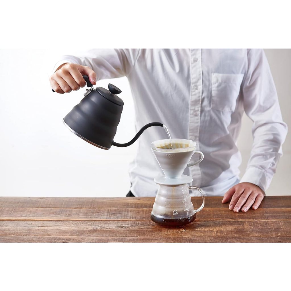 Hario V60 Buono Drip Kettle Matte Black 1.2L | Precision Pour-Over Kettle | Induction & Direct Flame