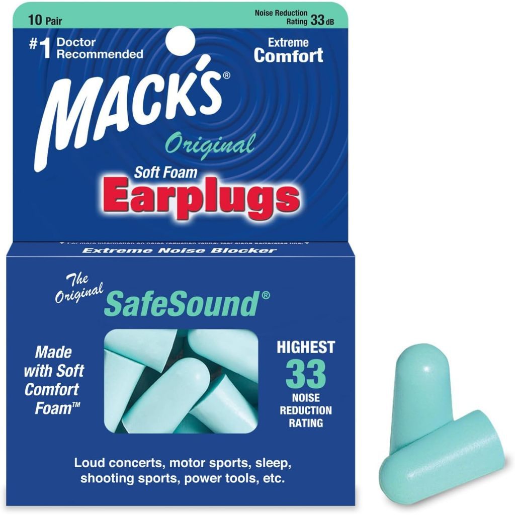 Mack’s Earplugs [10 Pairs] Soft Foam | Sleep, Snoring & High NRR Noise Protection | Various Types