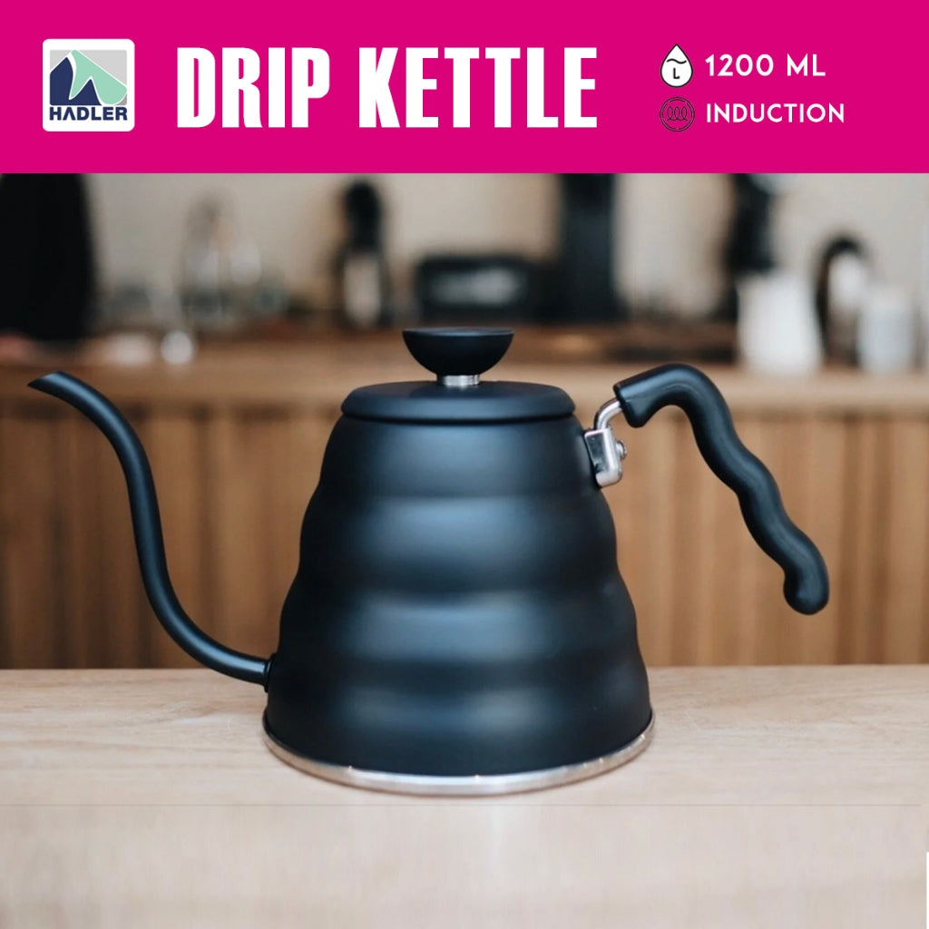 Hario V60 Buono Drip Kettle Matte Black 1.2L | Precision Pour-Over Kettle | Induction & Direct Flame