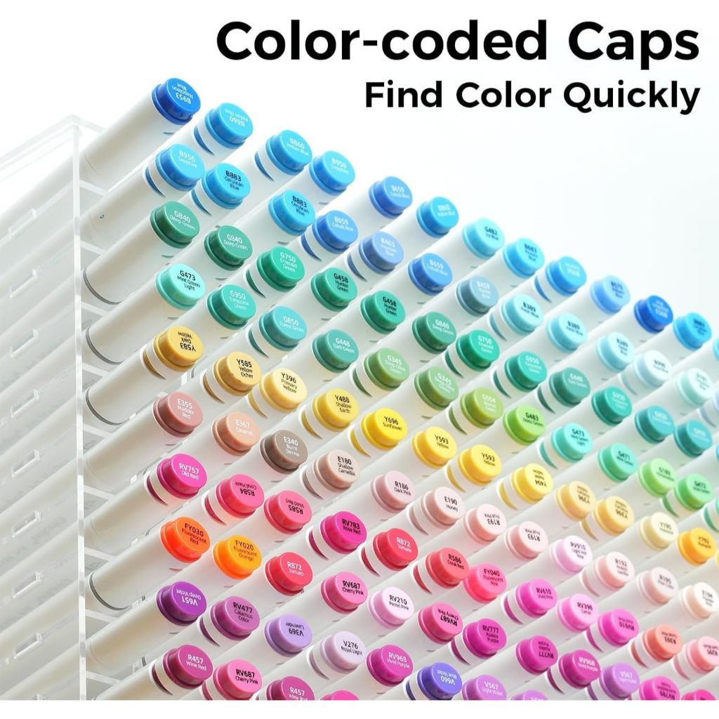 Ohuhu Oahu Series Alcohol Markers – Fine & Chisel Tip Dual-End Art Marker Set for Artists