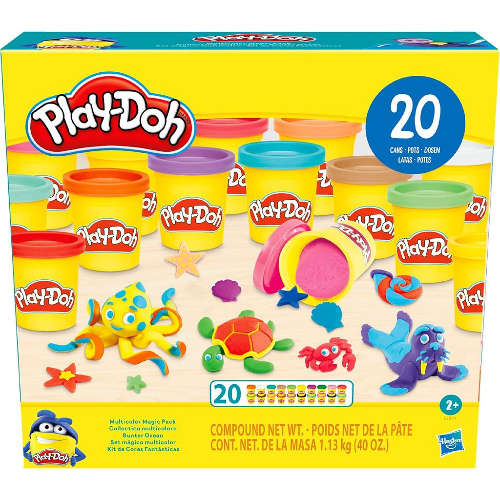 Play-Doh 20 Pack Multicolor Magic Set 2oz Cans | Bulk Modelling Clay for Kids | Party & Craft Fun