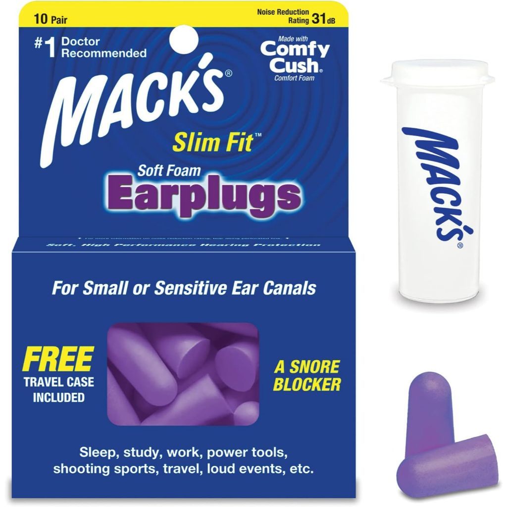 Mack’s Earplugs [10 Pairs] Soft Foam | Sleep, Snoring & High NRR Noise Protection | Various Types