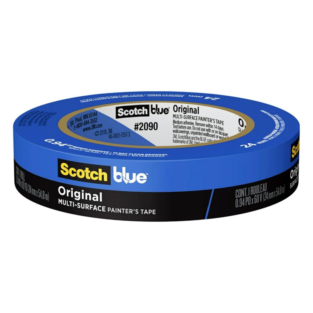 ScotchBlue Original Multi-Surface Painter’s Tape | 24mm (0.94in) x 55m | Indoor/Outdoor