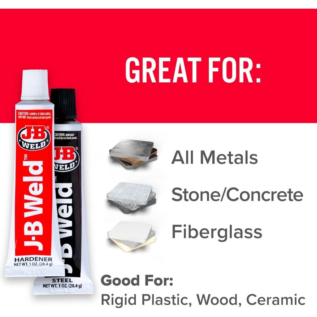 J-B Weld Original Cold Weld Steel Reinforced Epoxy Adhesive 2oz – Heavy Duty Metal Repair Glue 8265S