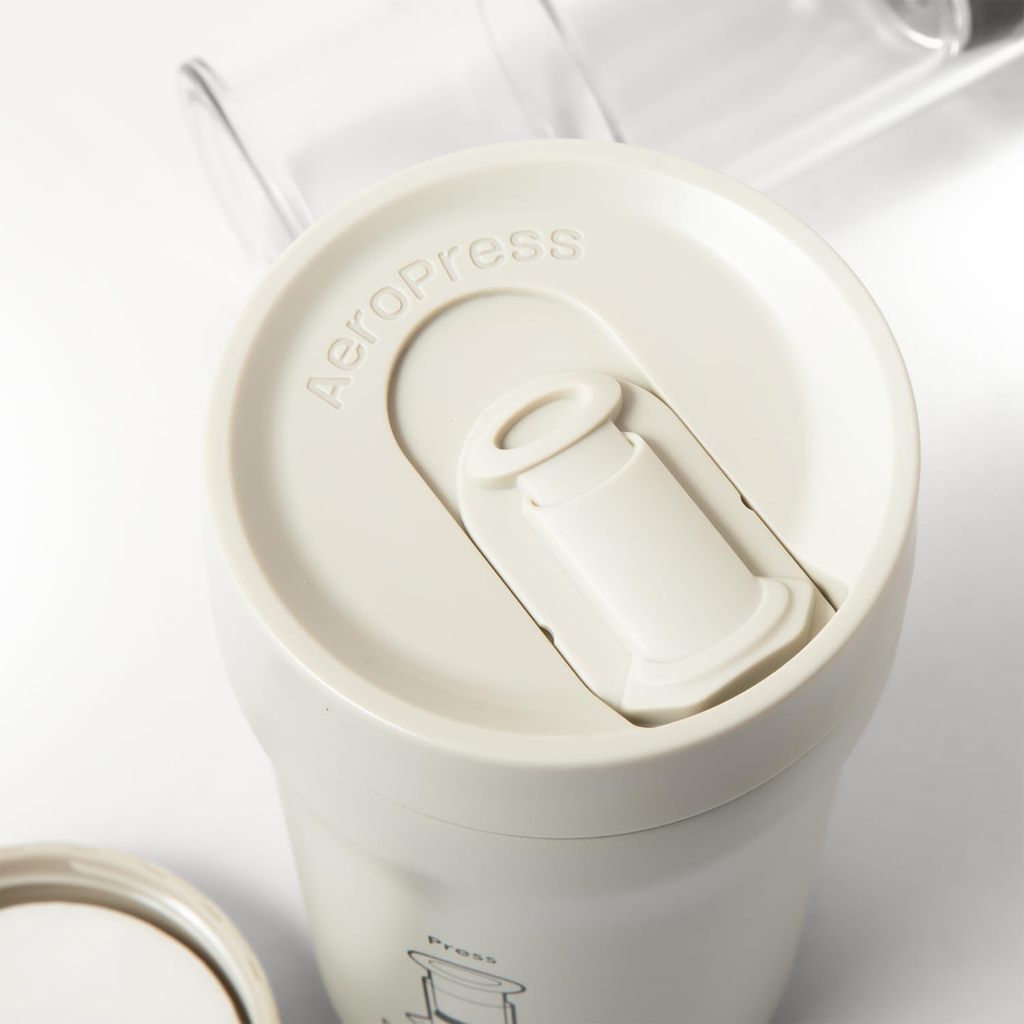 AeroPress Go Plus Travel Coffee Kit [Cream] Brew Anywhere | Complete 3-in-1 Portable Coffee System